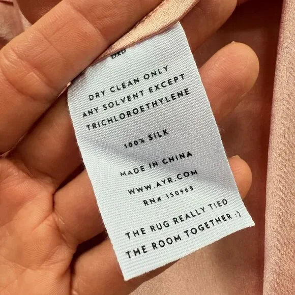 AYR The Ten Outta Ten - Heavyweight Silk Bias Cut Slip Dress Sunset Pink XS - Picture 10 of 16